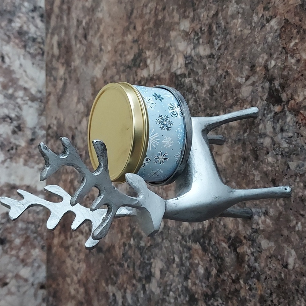 👩‍🎓2 for $15👩‍🎓9" Tall Metal Deer Candle Holder with Candle